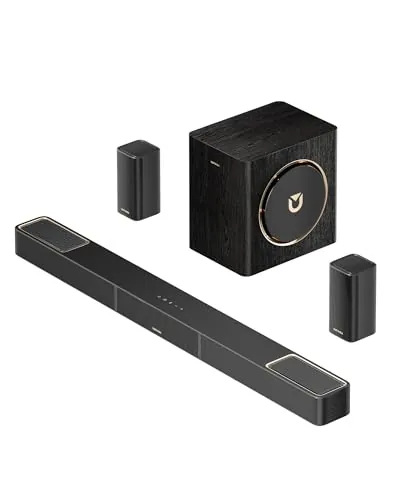 ULTIMEA Skywave X40 5.1.2ch Sistema de Sonido Envolvente Inalámbrico, Barra de Sonido con Dolby Atmos, 530W, Subwoofer Inalámbrico, Amplificador GAN, 4K HDR Passthrough, HDMI eARC, Bluetooth 5.4