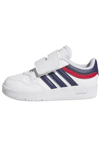 adidas Unisex bebé Hoops 4.0 Shoes, FTWR White/Dark Blue/Better Scarlet, 23 EU