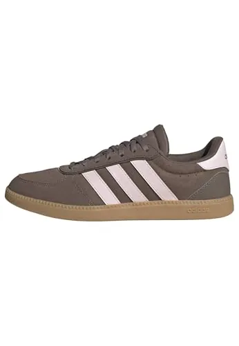 adidas Mujer BREAKNET Sleek Shoes, Earth strata/Clear Pink/Gum 3, 38 2/3 EU