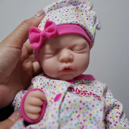 MYREBABY Muñecas de bebé recién Nacidas de 12 Pulgadas niña, muñeca de bebé recién Nacida de Silicona Suave Realista, muñecas de bebé recién Nacidas de Silicona de Cuerpo Completo Real