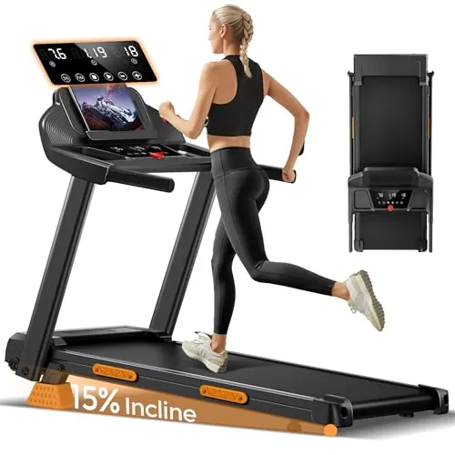 LONTEK Cinta de Correr Plegable con Inclinación 15%
