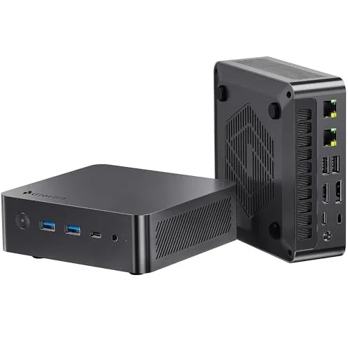 Glorlin Mini PC Ryzen 7 Pro 8845HS, 16GB DDR5, 500GB SSD, Radeon 780M