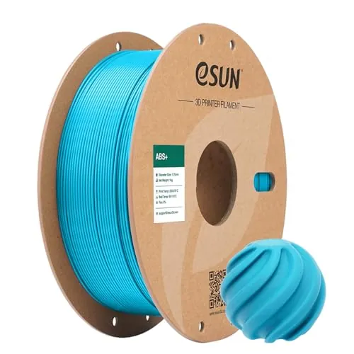 eSUN Filamento de Impresión 3D ABS+ 1,75 mm 1 KG, ABS Plus Azul Claro