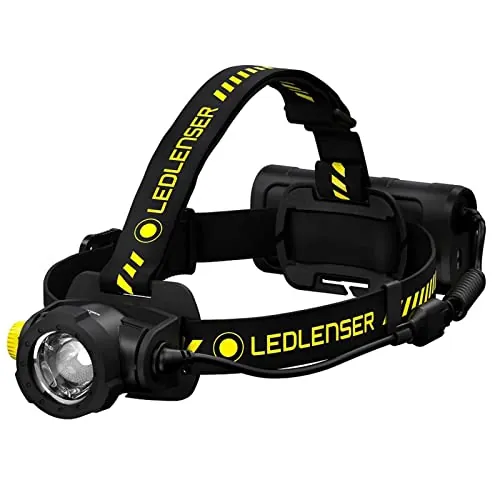 Linterna frontal LED Ledlenser H15R Work Robust, recargable con batería de litio, impermeable IP67, 2500 lúmenes, CRI alto, enfocable, regulación gradual, haz de luz de 250m