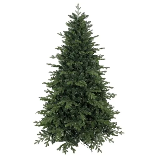 HOMCOM Árbol Navidad Artificial 210 cm 2080 Ramas Ignífugas Verde | Árbol de Navidad, Ramas de Despliegue Automático, Base Metálica Plegable