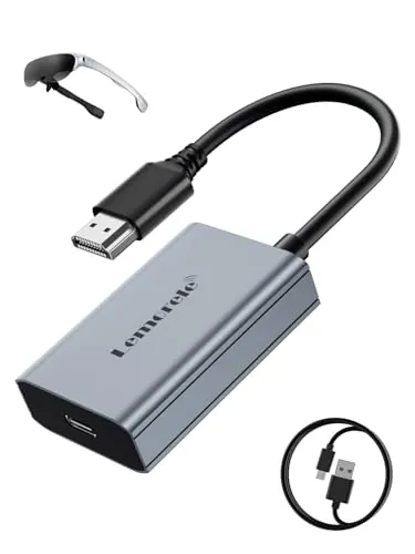 Lemorele Adaptador HDMI a USB-C 4K@60Hz para Gafas AR + Cable USB-C 1 m