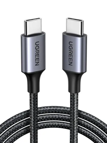 UGREEN Cable USB C 60W PD 3.0, Tipo C Carga Rápida Nylon Compatible con iPhone 17 Pro Max Air/16/15 Plus Pro Max, Galaxy S26 S25 S24 S23 A53, Pixel 10 9 8, PS5, etc. 1M