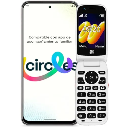 SPC Wild Star - Móvil para niños con GPS, botón SOS, sin Internet, Blanco