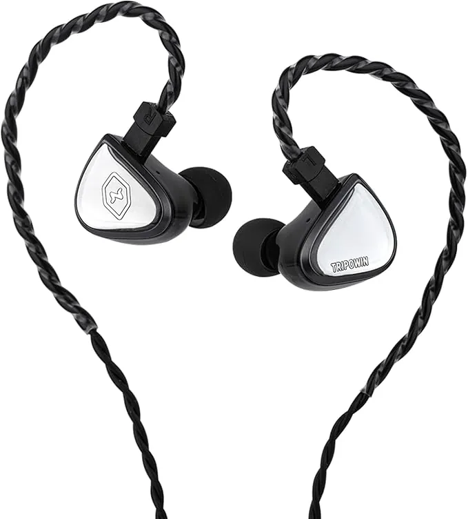 Linsoul Tripowin x 0DiBi: Vivace Monitor in Ear, 10mm diafragma Titanio Controlador dinámico IEM, HiFi Auriculares con Cable, Auriculares para Juegos Desmontable 2Pin para músicos entusiastas