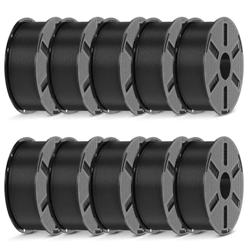 JAYO Negro PLA Filamento 1.75mm 11kg 10-Pack