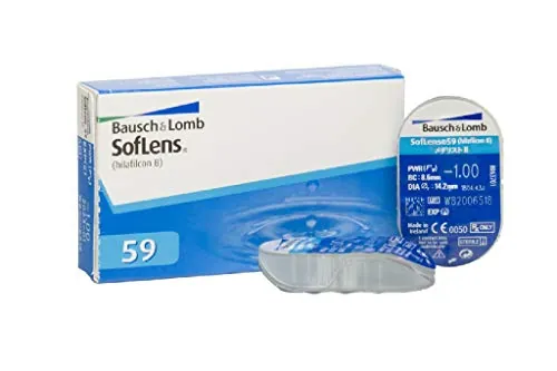 SofLens 59 BAUSCH + LOMB lentillas mensuales esféricas, 6 unidades / 8.6 BC / 14.20 DIA / -02,75