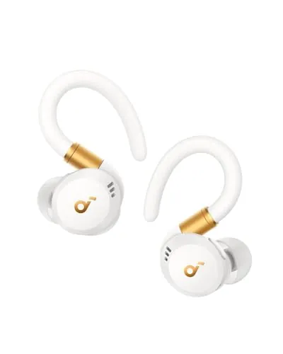 Soundcore Sport X20 Auriculares inalámbricos Deportivos cancelación de Ruido, Ganchos giratorios y Extensibles, Graves Profundos, Impermeables IP68, Resistentes al Sudor y al Polvo,Larga reproducción