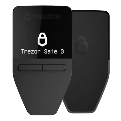 Trezor Safe 3 - Cartera de Hardware Criptográfico Protegida con Elemento Seguro - Compre, Almacene y Administre Activos Digitales de Forma Sencilla y Segura (Cosmic Black)