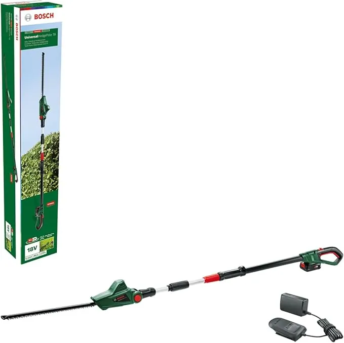 Bosch Tijeras cortasetos telescópicas a batería UniversalHedgePole 18 (1 batería, sistema de 18V, en caja)