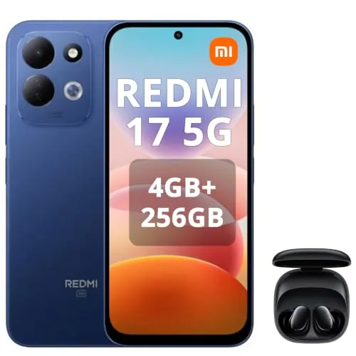 XIAOMI Redmi 17 5G 4+256GB Azul, Incluye Auriculares Negros