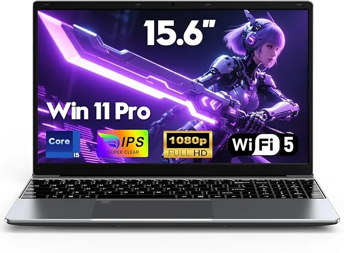 FUNYET Ordenador Portátil,2026 Laptop PC de 15,6 Pulgadas, 16GB RAM 1TB SSD, Portátil Core i5-6200U, IPS FHD 1920 * 1080 Notebook,5000 mAh,Supports TF Card, Backlit Keyboard,180°Open