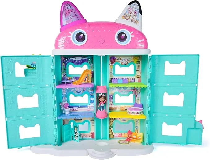 LA CASA DE MUÑECAS DE Gabby - Casa de Muñecas de La Película de Gabby's Dollhouse con Figura + 16 Accesorios - 6074334 - Juguetes Niña 3 años + - Regalo Niña 3 años + - Juegos Infantiles