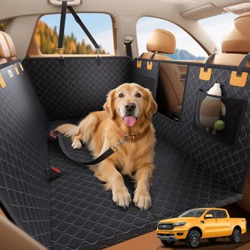 Lamicall Funda Perro Coche para Asiento Trasero - [Antidesgarro Mejorado]