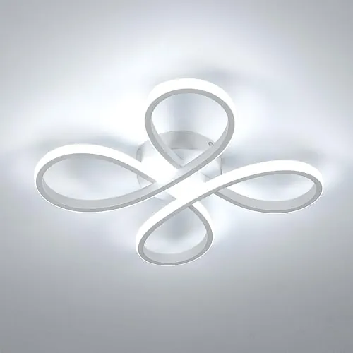 Comely Lámpara de Techo LED Cuadrada Moderna 30 W 3400 LM, 30 cm Plafón LED Blanco 6500 K, Luz Blanca Fría para Dormitorio, Salón, Comedor y Pasillo