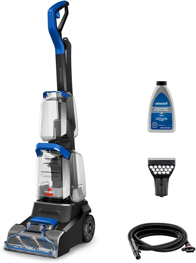BISSELL PowerWash Compact Pet, Aspiradora de Agua Tapicería y Alfombras Compacto, Manchas y Olores Mascotas, Lava aspiradora Multisuperficie, Accesorios Desmontables, 600W, Portable, con Cable, 4058N