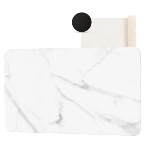 Daletu Tapete de Baño de Piedra de Diatomeas, 60x40cm Secado Rápido, Grande, Antideslizante, Súper Absorbente, Tapete de Piedra de Diatomita para Suelo