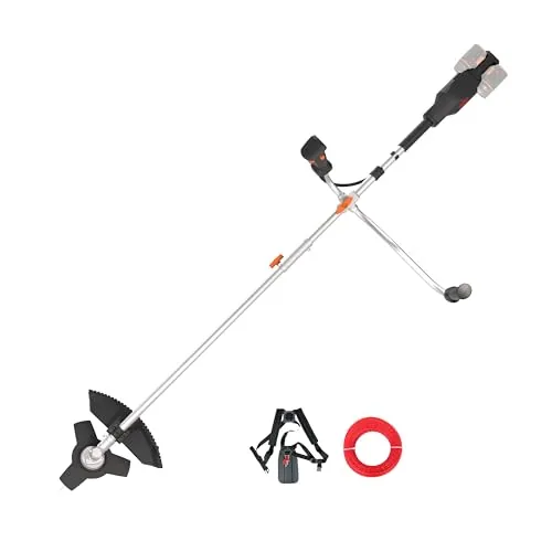 WORX WG084E Desbrozadora Inalámbrica 40V Motor Brushless, Hoja 25,5cm, Alambre 38cm, Mango Guidón, Compacta y Ligera, Sin Batería ni Cargador
