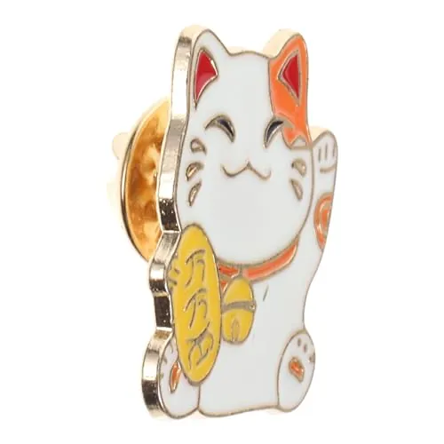 Broche JaponéS De Gato De La Suerte, Estilo JaponéS Kawaii Para Camisas, Chaquetas, Bufandas Y Bolsos, Pin Compacto De Anime Decorativo