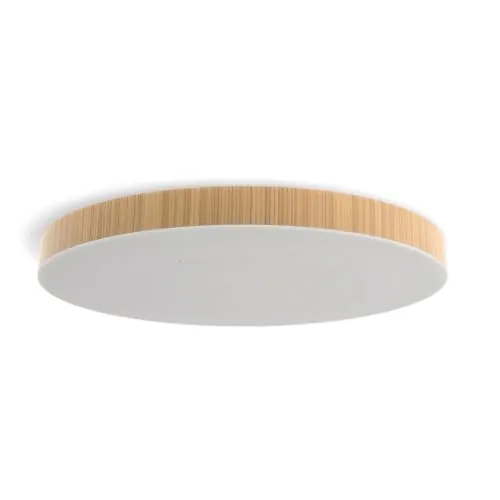 M Ledme - Plafón Led Neox 24W Madera, ø30 cm, Temperatura de Color CCT, ideal para Cocina, Balcón y Dormitorio.