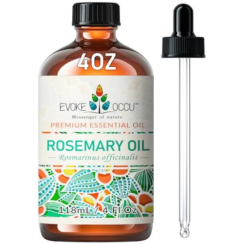 EVOKE OCCU Aceite Esencial Romero 118ml, Aceite Puro de Romero para el Cabello Piel Difusor para el Hogar