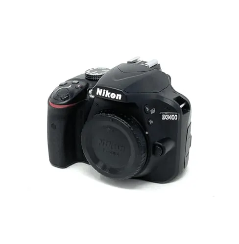 Nikon D3400 cuerpo - Cámara réflex digital de 24,2 Mp (pantalla LCD 3”, vídeo Full HD), color negro [Versión Europea]