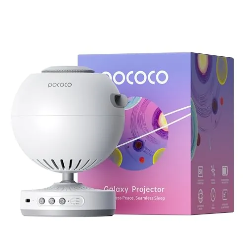 POCOCO Proyector de Galaxias y Estrellas real recargable,2 * 5K HD Discos
