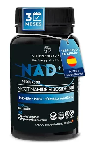 100% NAD PURO Alta Absorción, 300mg, Laboratorio Español Pack XL / 3 Meses