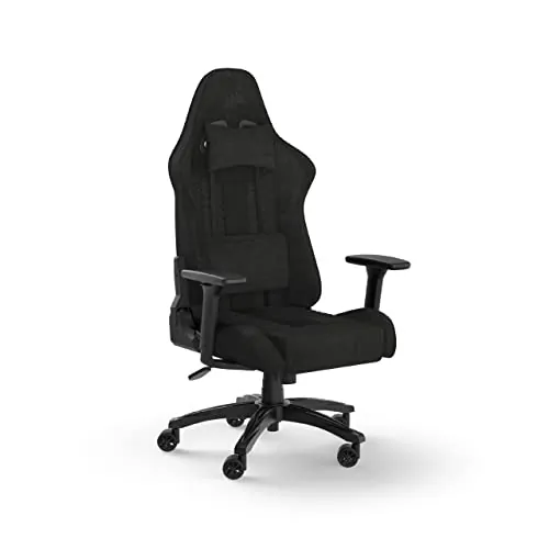 Corsair TC100 - Silla para videojuegos de tela relajada, nailon, color negro, talla única