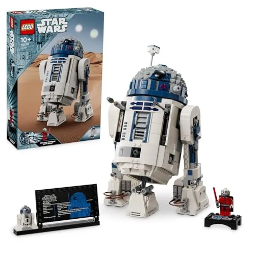 LEGO Star Wars 75379 R2-D2 Figura Articulada de Droide de Juguete con Cabeza Giratoria, Periscopio y Herramientas - Minifgiura de Darth Malek - Regalo para Niños de 10+ Años, Coleccionistas y Fans