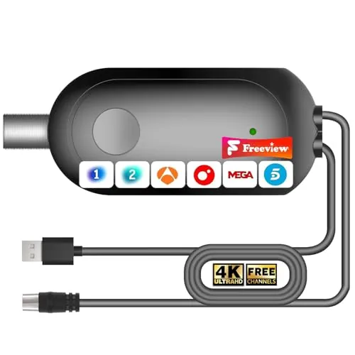 2026 Amplificador de Señal para Antena de TV Interior – Receptor de Alta Ganancia, Mejora la Recepción Digital, Reduce Ruido y Pixelado, Alimentación USB
