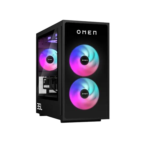 HP Ordenador sobremesa Gaming OMEN 35L GT16-1003ns (Procesador AMD Ryzen 5 9600, 32GB RAM, 1TB SSD, NVIDIA GeForce RTX 5060, FreeDOS) - Negro