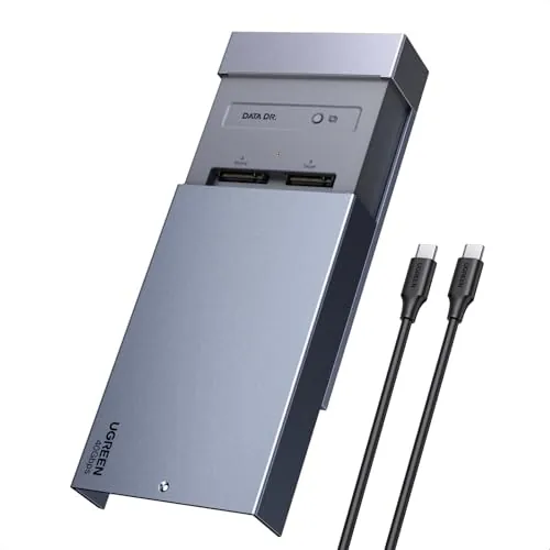 UGREEN Base para Disco Duro 40Gbps Carcasa Doble Bahía M.2 NVMe SSD USB4