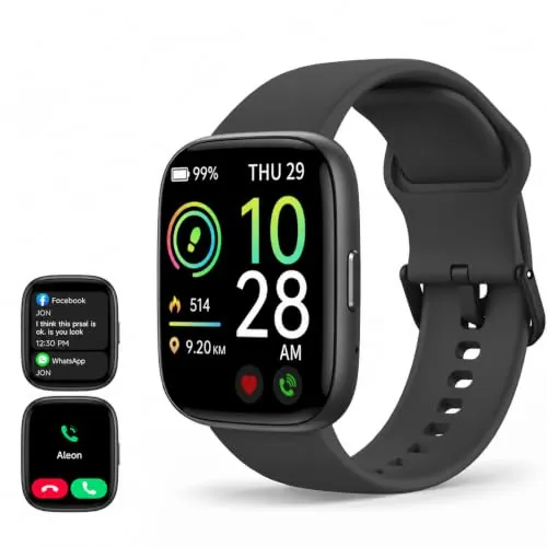 VRPEFIT - Smartwatch Hombre/Mujer, notificaciones Whatsapp, Pantalla táctil 1.8" HD, Llamadas Bluetooth, Ritmo cardíaco, SpO2, sueño, 100+ Modos Deportivos, IP68, Android/iOS