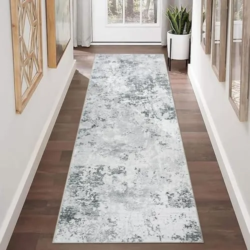 Homcomodar Alfombra Pasillo Larga 65x180cm Alfombras Pasillo Modernas Alfombra Entrada del Salón Lavable Antideslizante Alfombra Vinilica Da Cocina Habitacion