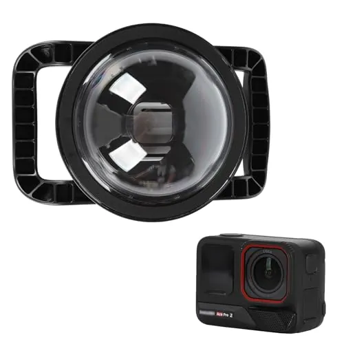 SHOOT Dome Port Carcasa estanca Funda Protectora para Insta360 Ace Pro 2, Carcasa Sumergible Resistente al Agua 30M/98FT con Doble asa de Mano para la cámara de acción Insta360 Ace Pro 2