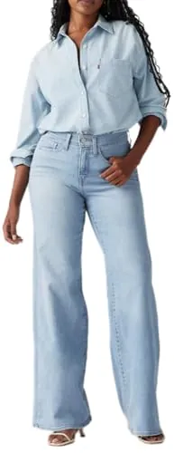 Levi's Vaqueros para Mujer 318 Shaping Wide Leg, Alto Cristal de Agua, 29W / 34L