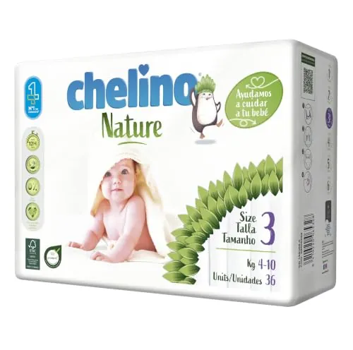 Chelino Nature Pañal Infantil Talla 3 (4-10 kg), 216 Pañales