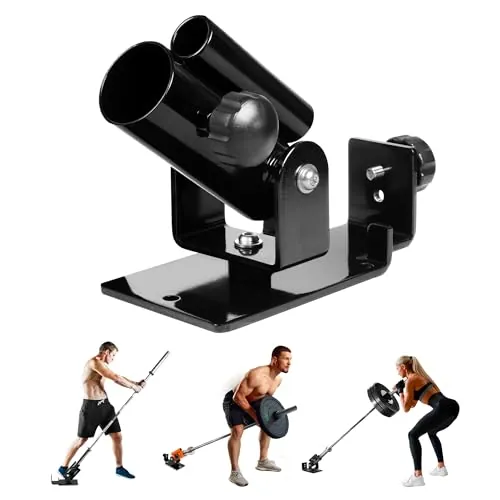 Yes4All LPL6 Deluxe T-Bar Row Plataforma – Full 360° giratorio y fácil de instalar – Se adapta a barras olímpicas estándar de 1 pulgada y 2 pulgadas, A, negro