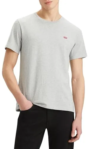 Levi's SS Original Housemark tee Camiseta, Mid Tone Grey Heather Jersey, S para Hombre
