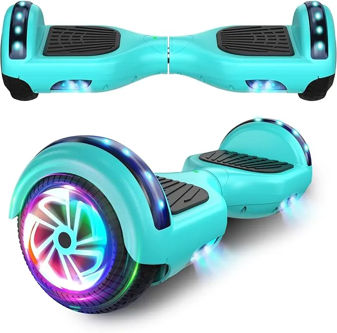 SISIGAD Hoverboard Auto-EQUILIBRADO - Altavoces Bluetooth DE 6,5", LUZ LED - - Certificado UL2272 de Seguridad