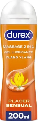 Durex Play Massage Gel Lubricante 2 En 1, Gel De Masaje Y Lubricante Con Ylang Ylang 200 Ml