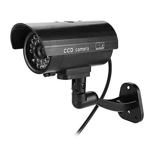 Cámara simula - Cámaras de vigilancia con LED Parpadeante - Simulación Realista Cámara, Seguridad para el hogar