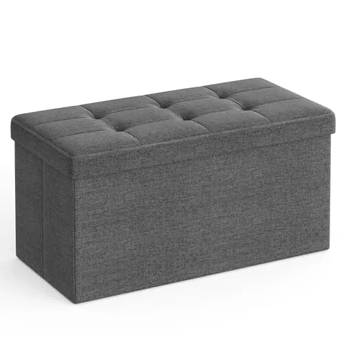 SONGMICS Baúl de Almacenaje, Plegable, 76 x 38 x 38 cm