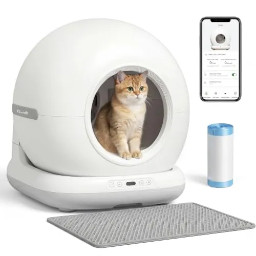 PawHut Arenero Gatos Autolimpiable 72L Extragrande con Control por App