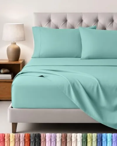 Utopia Bedding Juego de Sabanas 4 Piezas, 150x200cm, Azul SPA